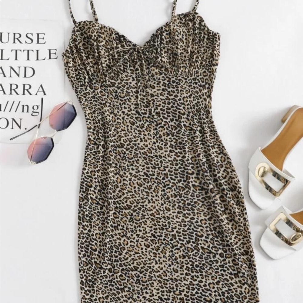 SHEIN Cheetah print bodycon dress size xl